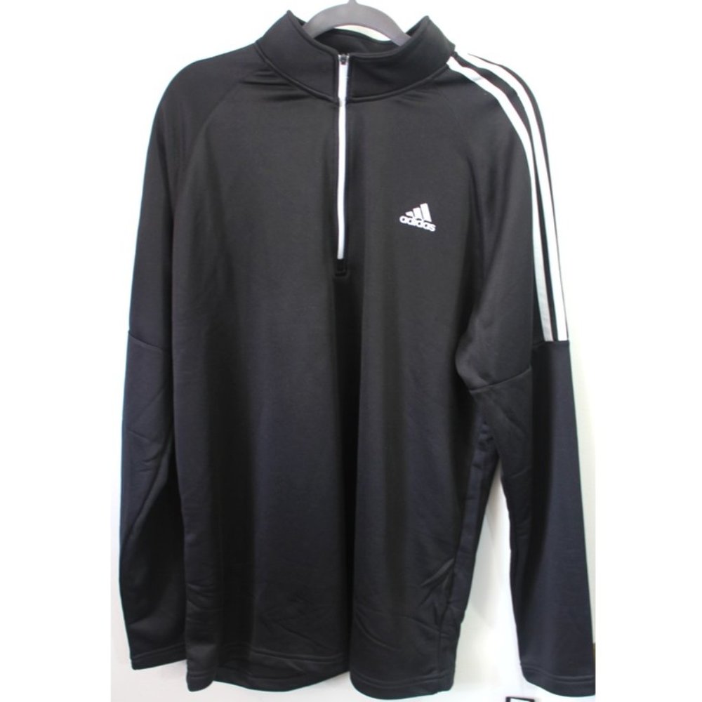 Men's XL - Adidas French Terry Quarter Zip Up Pullover
